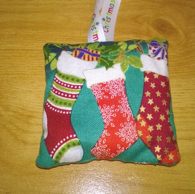 Christmas key ring & mini lavender bag, Sto... - Folksy