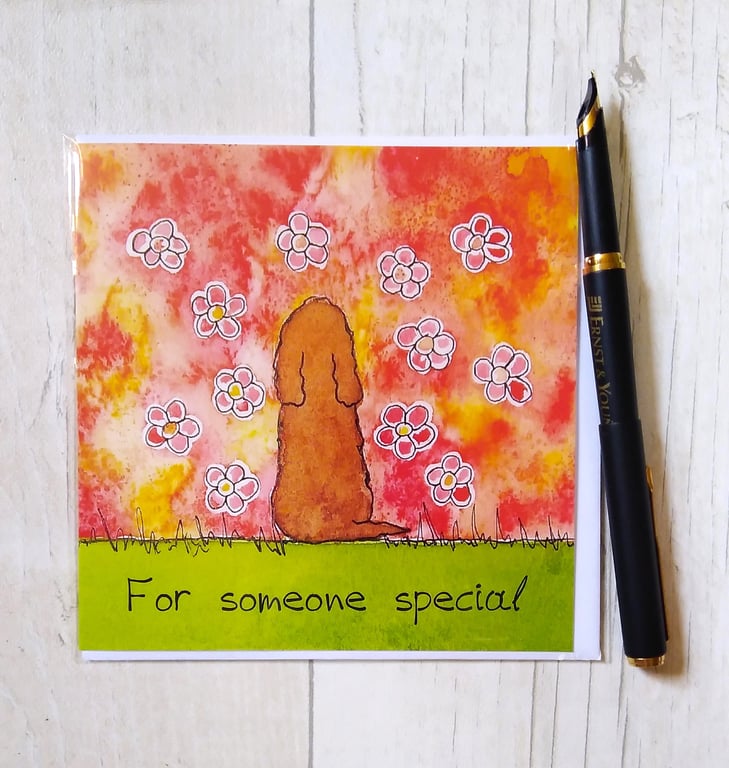 Cocker Spaniel Birthday card. Cocker Spaniel card. Printed card. Birthday card. 