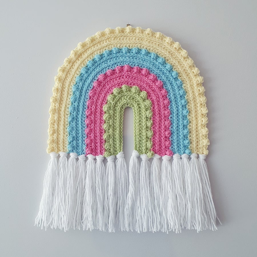 Crochet Rainbow Wall Hanging - Sherbet