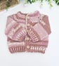 Handmade Baby Cardigan - Newborn to 1-2 Years - Crochet in Pinks - Image 7