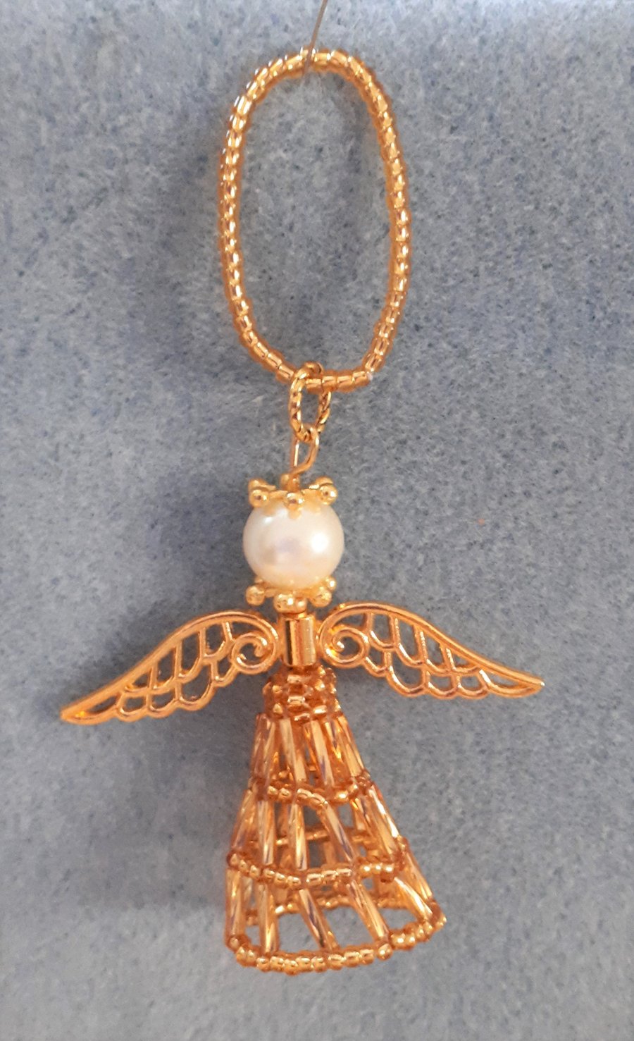 Medium sized Angel tree decoration - gold