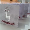Pack of 4 reindeer Christmas cards