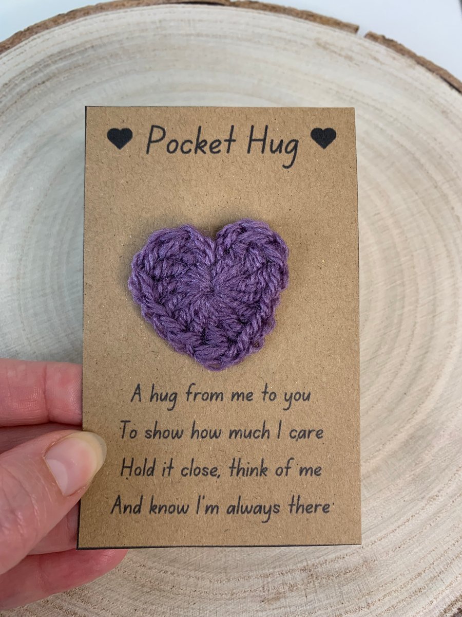 Crochet Heart Pocket Hug