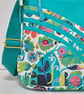 Small turquoise handbag with abstract flowers  - Image 4
