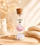 Personalised 2nd Cotton Anniversary Heart Message Bottle Keepsakes