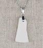 Sterling Silver Sea Pottery Floral Necklace – Purple Flower - Image 4