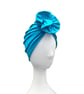 Turquoise Turban Head Scarf Hat, Blue Women's Summer Turban Hat