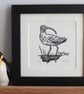 Curlew - bird lino print - Image 3