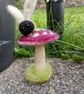 Handmade Needle Felted Toadstool and Bee 