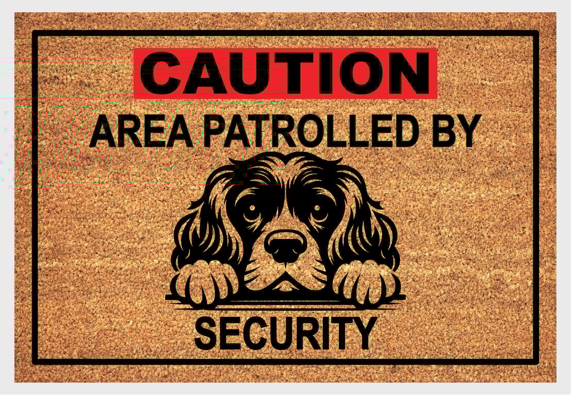 Cocker Spaniel Security Door Mat - Cocker Spaniel Dog Doormat - 3 Sizes