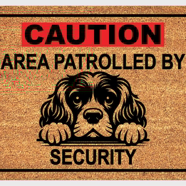 Cocker Spaniel Security Door Mat - Cocker Spaniel Dog Doormat - 3 Sizes