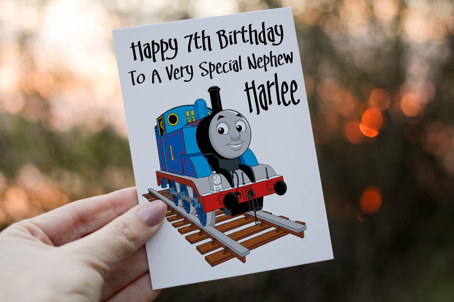 Thomas The Tank Engine Nephew Birthday Card, Card for Nephew, Train Birthday 