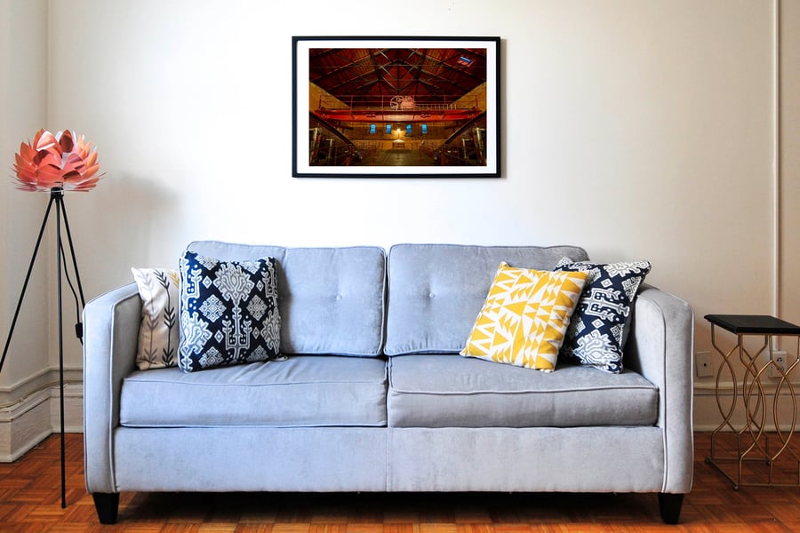 Image of Industrial crane wall art print
