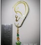Green glass star bead earrings  - Image 5