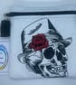 Skull, Embroidered small bag,   - Image 1