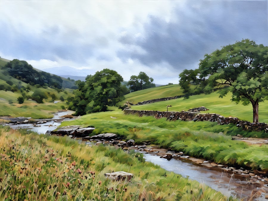Yorkshire Dales Greeting Card The Wharfe 