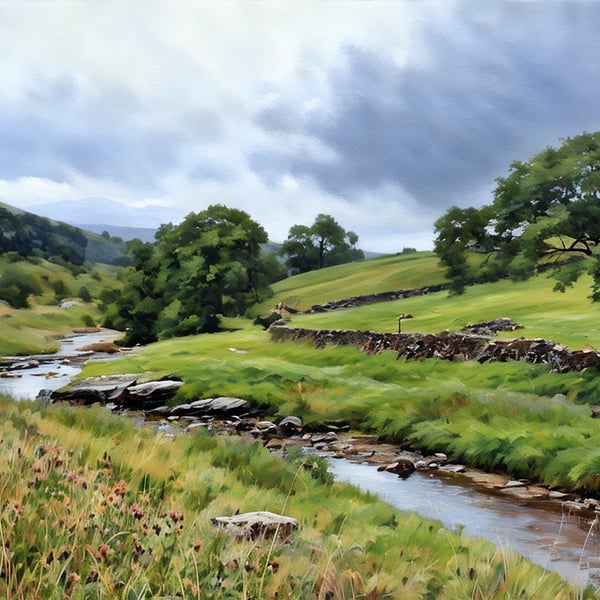 Yorkshire Dales Greeting Card The Wharfe 
