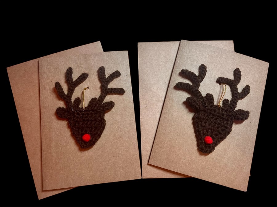 Reindeer Christmas Card, Christmas Card, Christmas Ornament Card, Reindeer Card