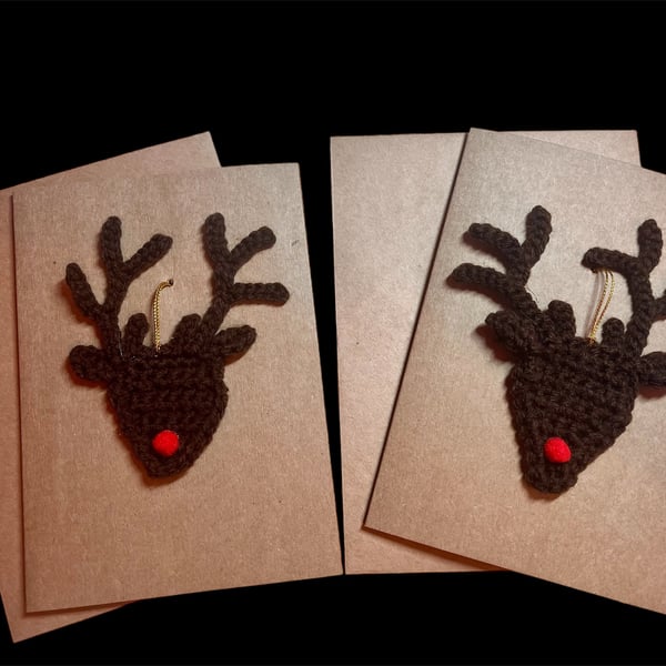 Reindeer Christmas Card, Christmas Card, Christmas Ornament Card, Reindeer Card