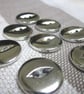 10 Silver Fisheye Buttons - Image 4