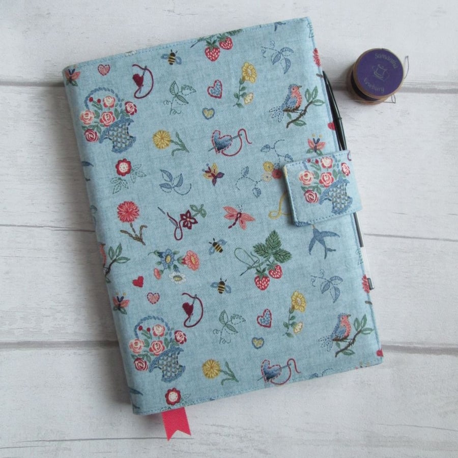A5 Reusable Notebook Cover - Embroidery, Needlework, Sewing, Haberdashery