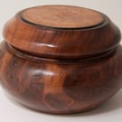 Small Jarrah Burr Trinket Box: Maple Veneer Lid, Ring & Jewelry Box No.694