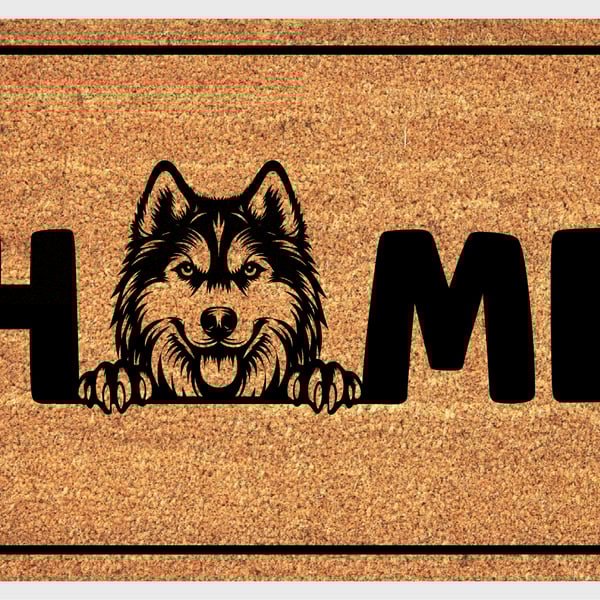 Siberian Husky Home Door Mat No.3 - Siberian Husky Dog Welcome Mat - 3 Sizes