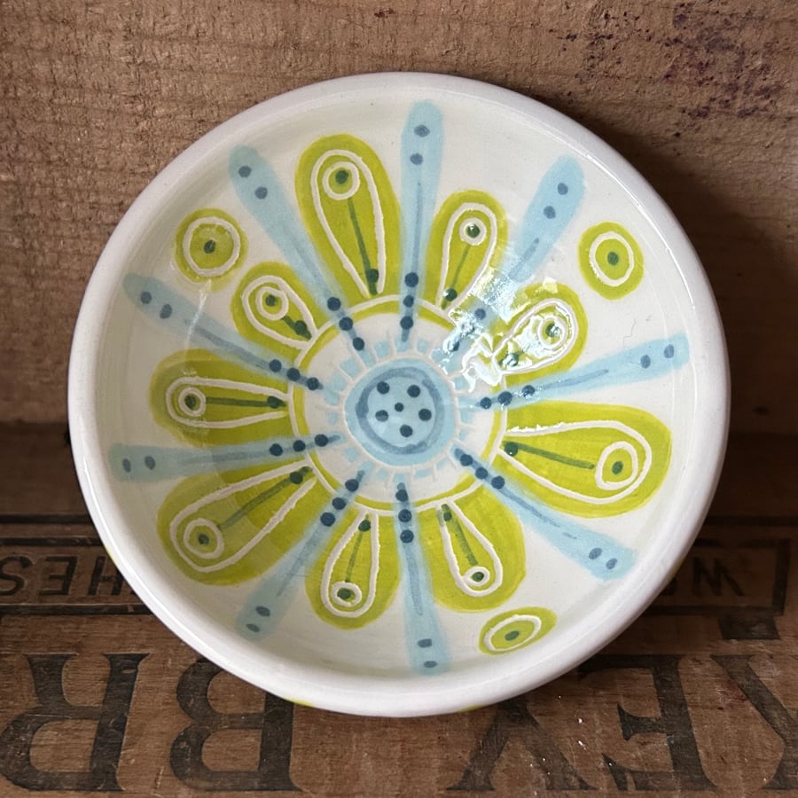 Small ceramic patterned dish
