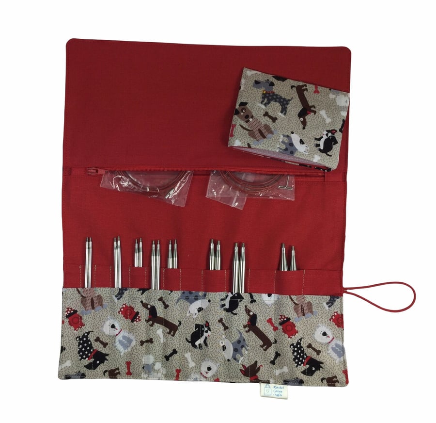 Interchangeable needle case, dogs needle case, needle organiser, addi needle cas