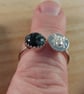 Sterling Silver Spider and Snowflake Obsidian Adjustable Ring (SKU060625) - Image 10