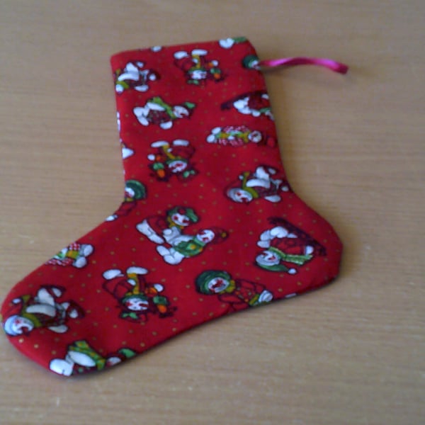 Playful Snowmen 7.5 inch stocking