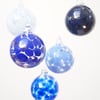 Lapis Blue Blown Glass Bauble, Light Catcher