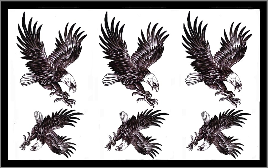 Temporary Eagle Tattoo
