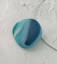 Deep Sea Blue Glass Pendant on Choker Necklace - Image 3