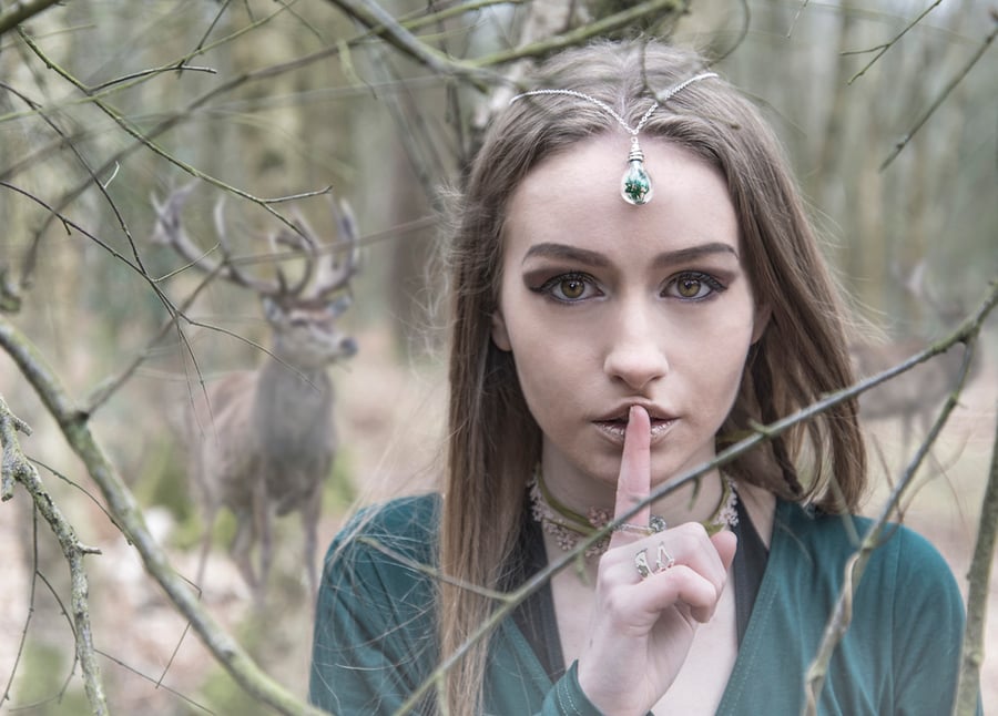 Real Moss Botanical Necklace