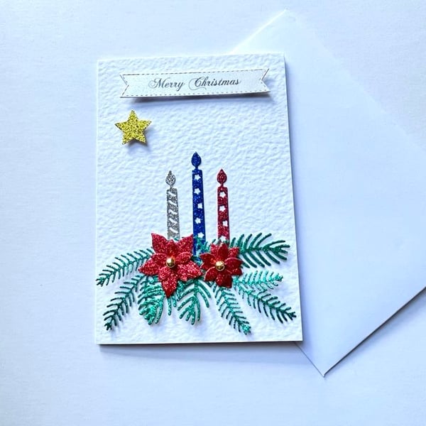 Luxury Handmade Personalised Christmas Card with Envelope C503