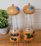 Large Wooden Salt And Pepper Mills With Blackberries 