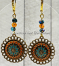 Gold Stainless Steel Crystal Earrings – Handmade Boho Statement Jewellery. - Image 3