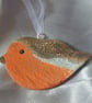 Handpainted Clay Rustic Robin Hanging - Image 5