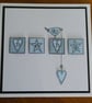 New Baby Card - Blue Blocks - Image 1