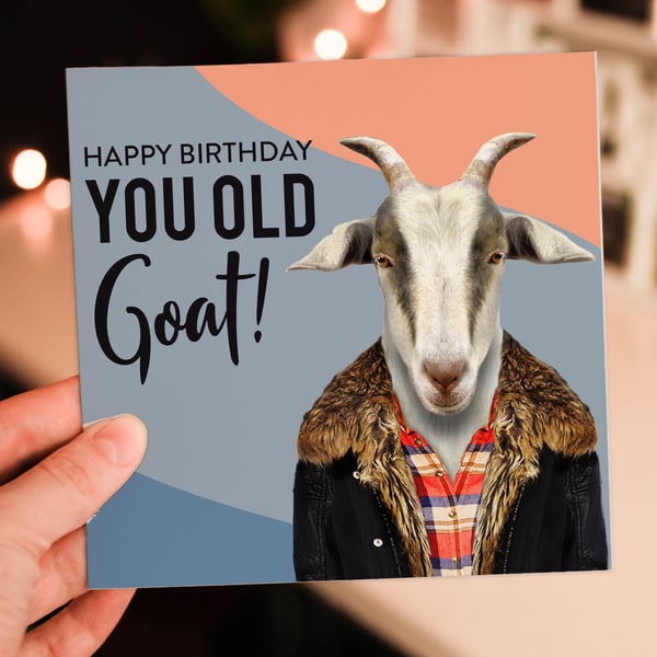 Goat birthday card: You old goat (Animalyser)
