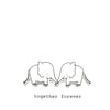 together forever - elephants -  handmade valentine's day card