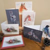 Christmas Cards, wildlife, mixed pack of 6