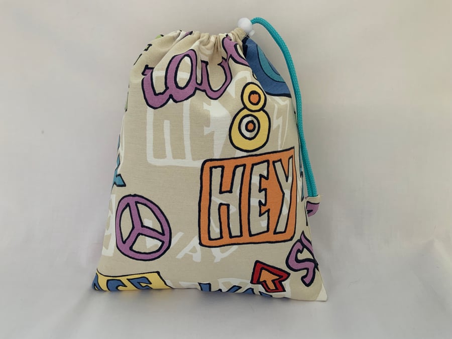 Drawstring Wash Bag, Toiletry Bag, Sponge Bag, Waterproof lining, Kids Wash bag