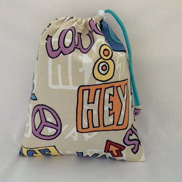 Drawstring Wash Bag, Toiletry Bag, Sponge Bag, Waterproof lining, Kids Wash bag