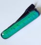 Green Dichroic Glass Tie Clip - 4065 - Image 3