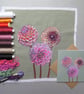 Dahlia card, blank cards, flower card, thinking of you, just to say - Image 3