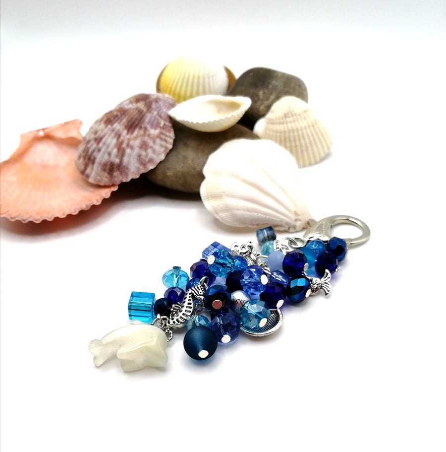 Cats Eye Ocean Bag Charm