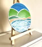 Cove 2. Hand painted wooden round wall hanging 6" - Image 4
