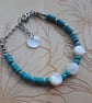 Turquoise and shell bracelet 